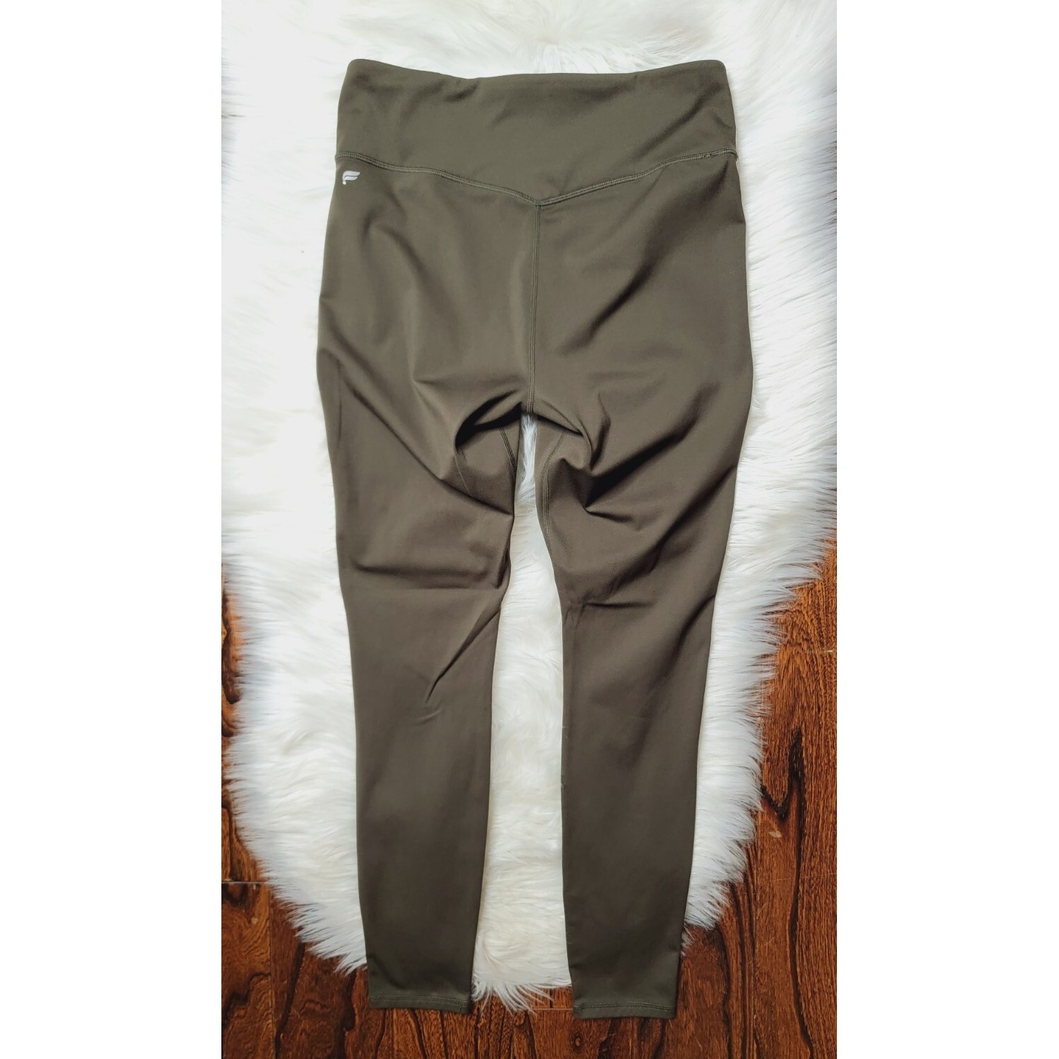 Fabletics Motion 365 Athletic Green Seamless Leggings Women's Size Medium